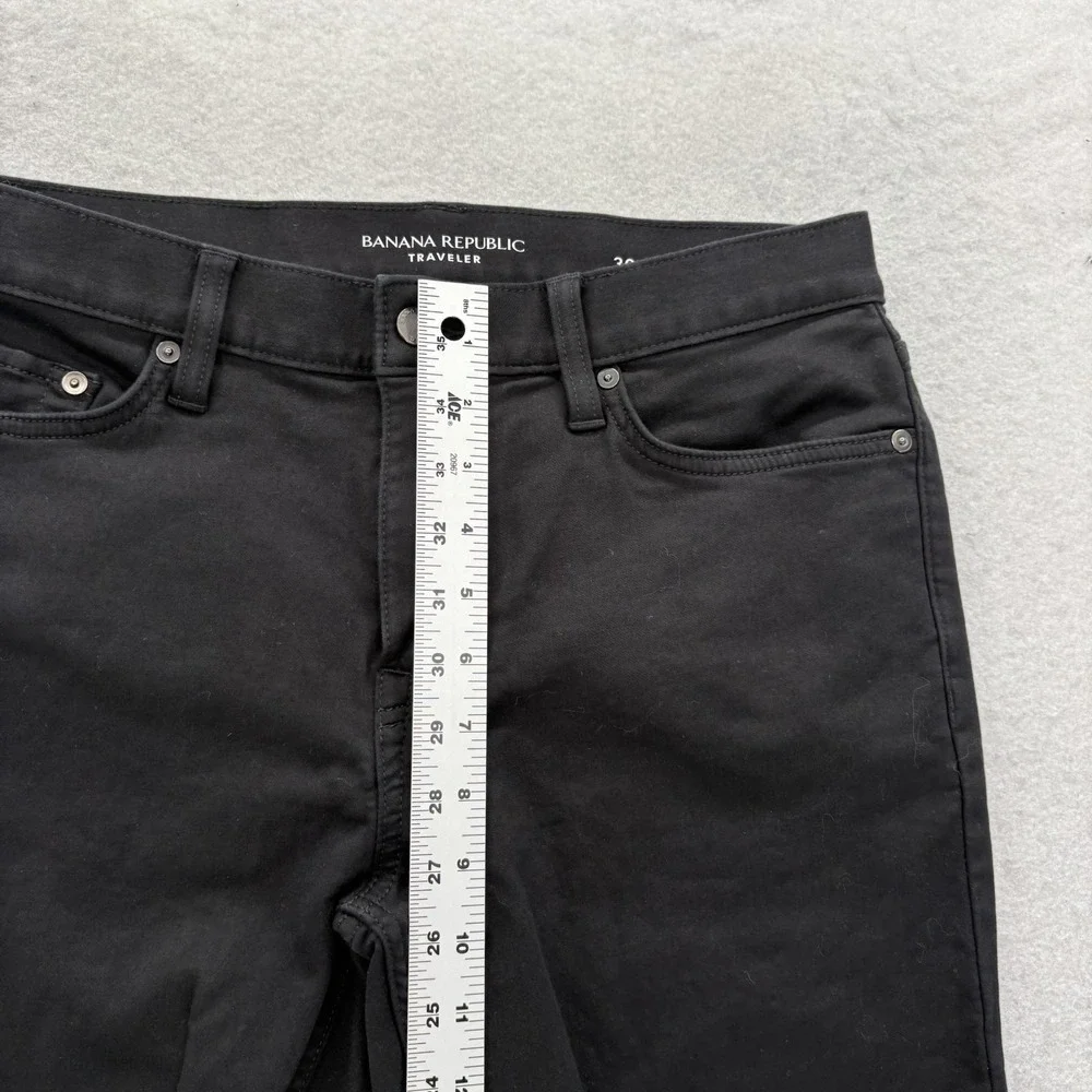 Banana Republic Traveler Slim Jeans Mens 30x30 Black Stretch Denim Pants Preppy